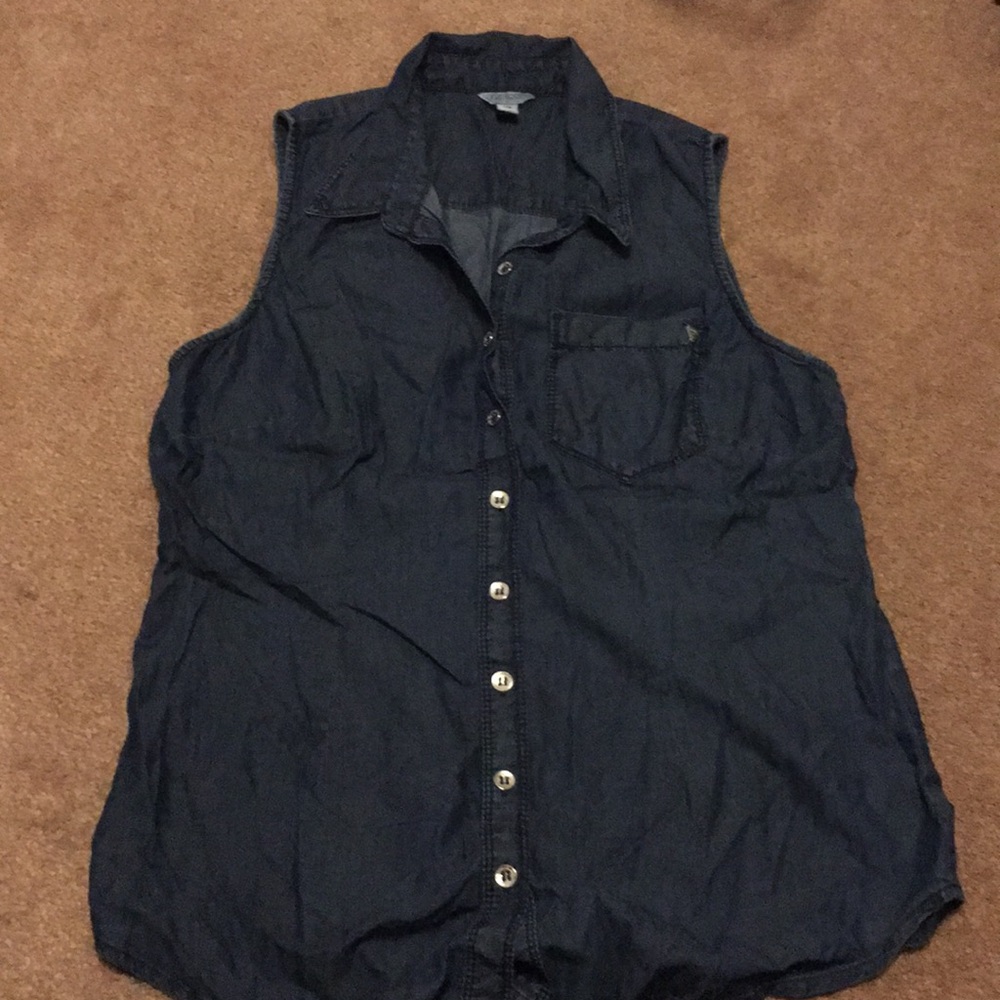 Guess Navy Blue Shirt Size M